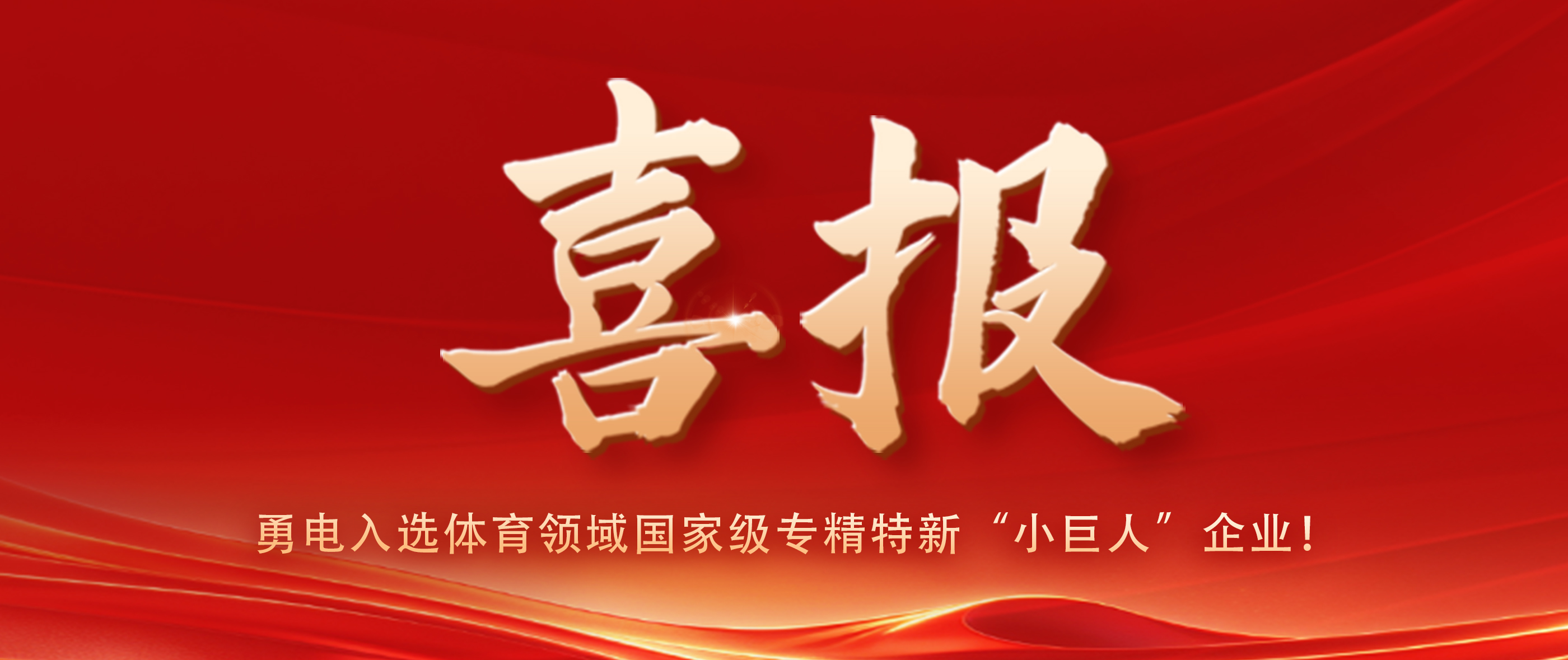 喜报！星空官网入口入选体育领域国家级专精特新“小巨人”企业！